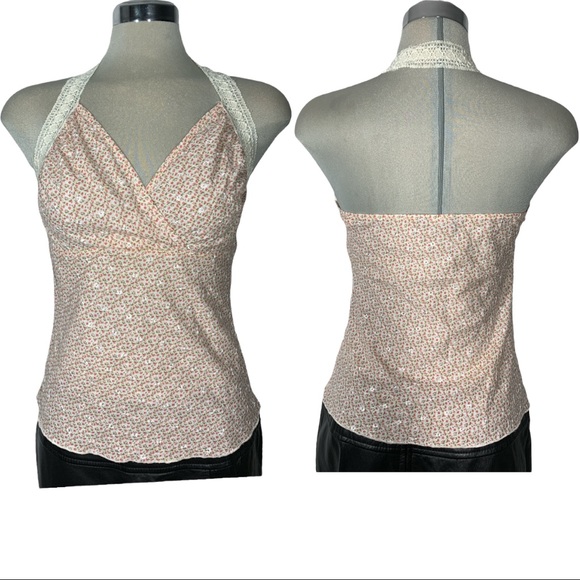 Garage Beige Florals Open Back Size SP - Picture 1 of 9